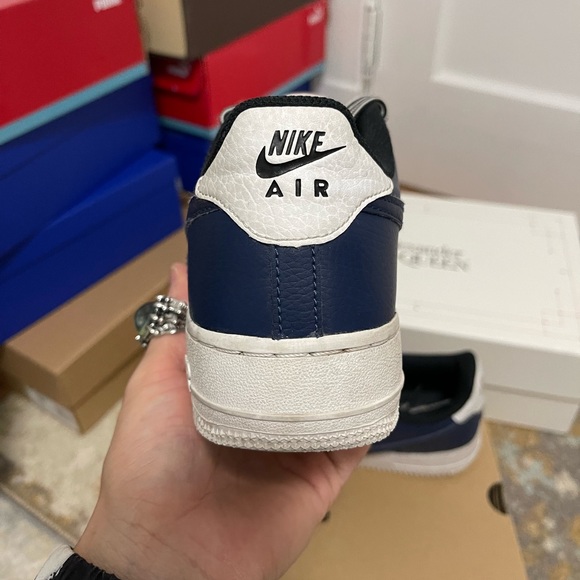 EUC Youth Size 6.5Y Nike Air Force 1 LV8 GS Sneakers Pebble Prints Midnight Navy - Picture 11 of 12